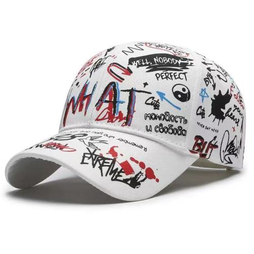 baseball caps white printing